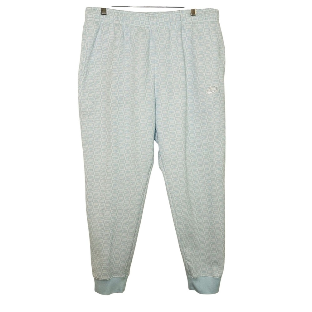 Nike Men's NSW Club BB Monogram BTS Joggers Blue White Men's XXL NWT